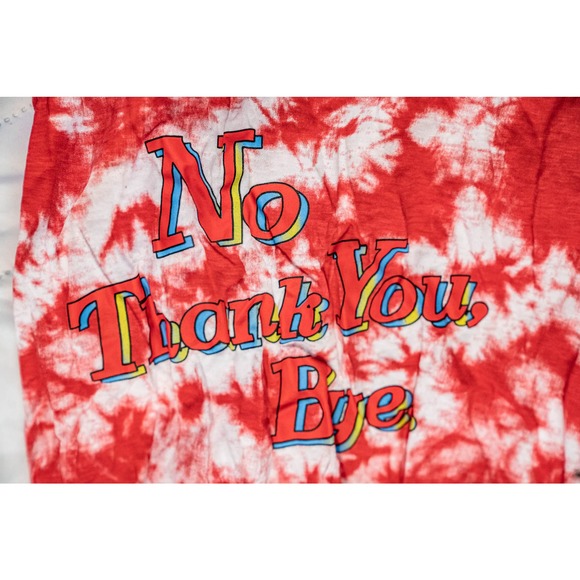 Freeze | No Thank You Graphic Tank Top, Red, Sz L - Picture 4 of 6